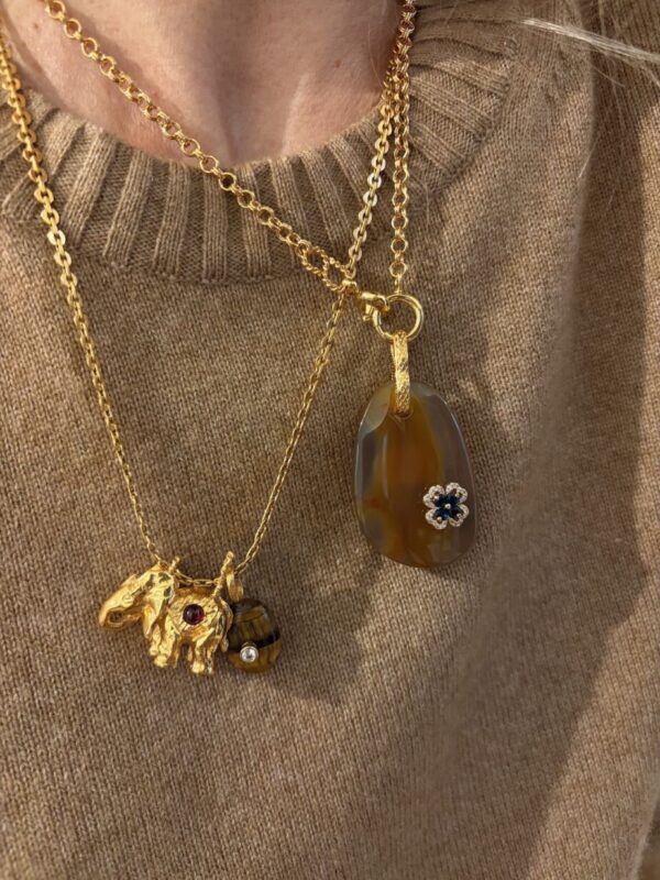 Pendentif Agate Miel