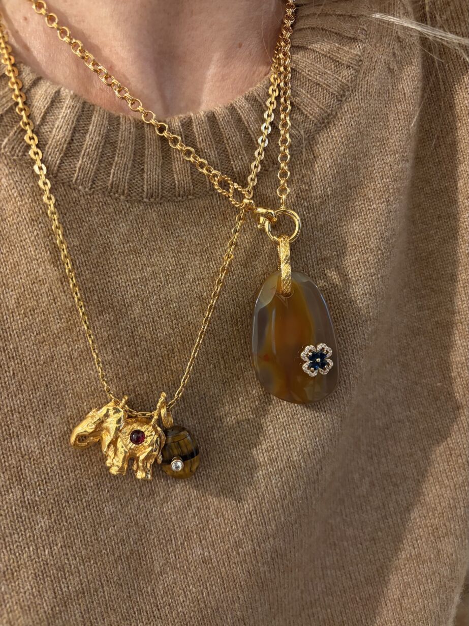 Pendentif Agate Miel
