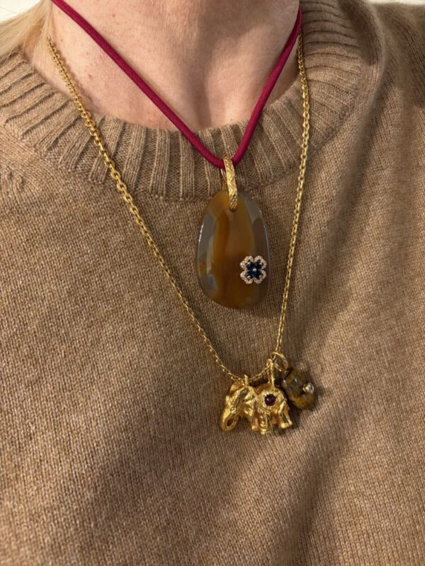 Pendentif Agate Miel