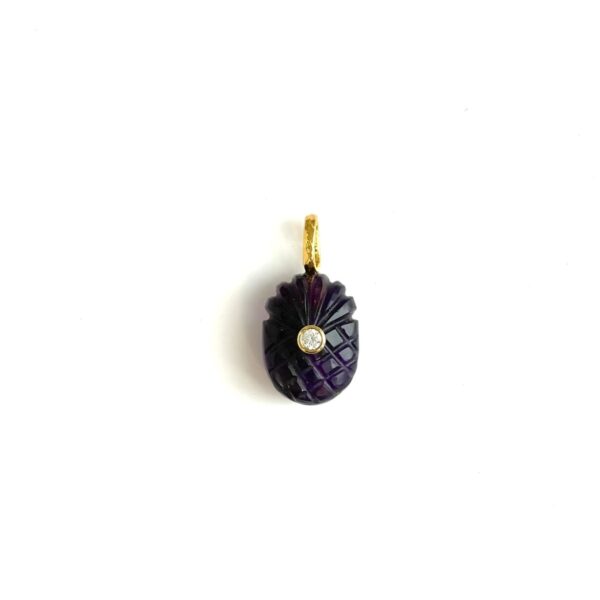 Pendentif Ananas Turquoise . Malachite