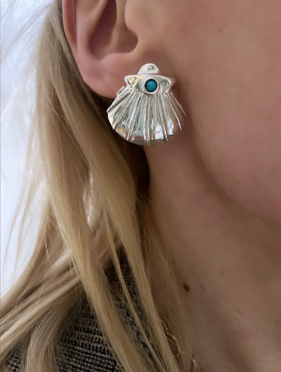 Boucles d'oreilles My Secret Shell . Argent