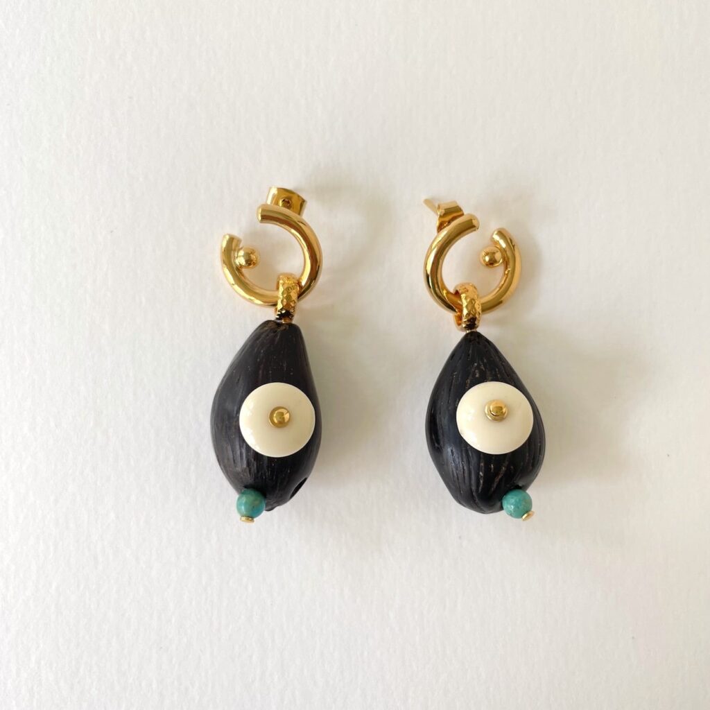 Earrings Brown Coco