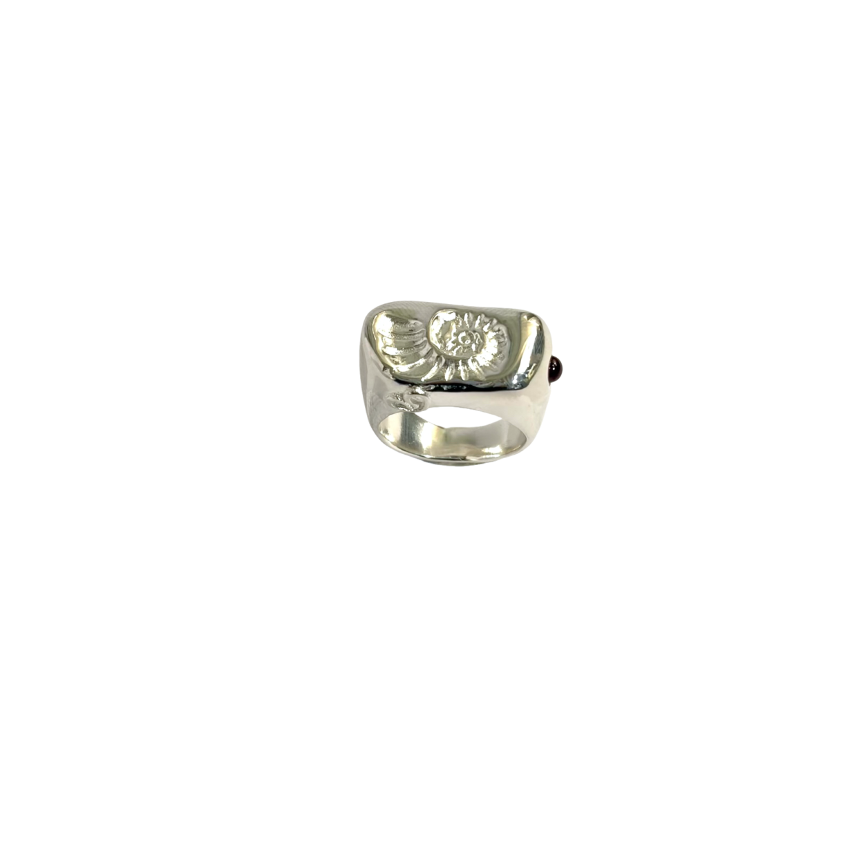 Bague Chevalière Calypso . Argent