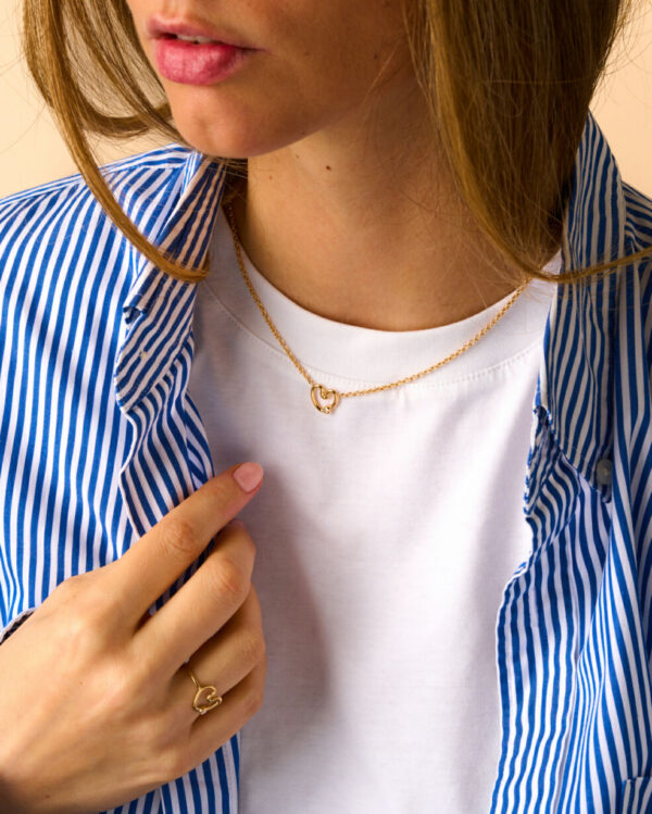 Collier chaîne Coeur Amour Serti Diamant