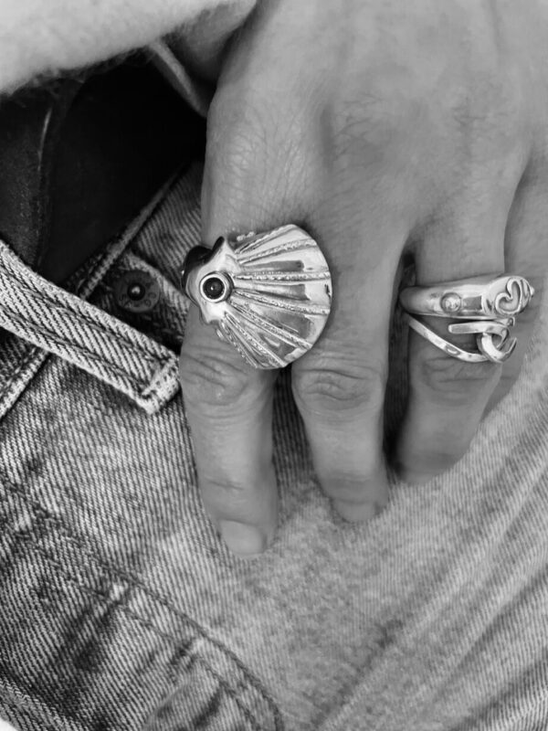 Bague My Secret Shell . Argent