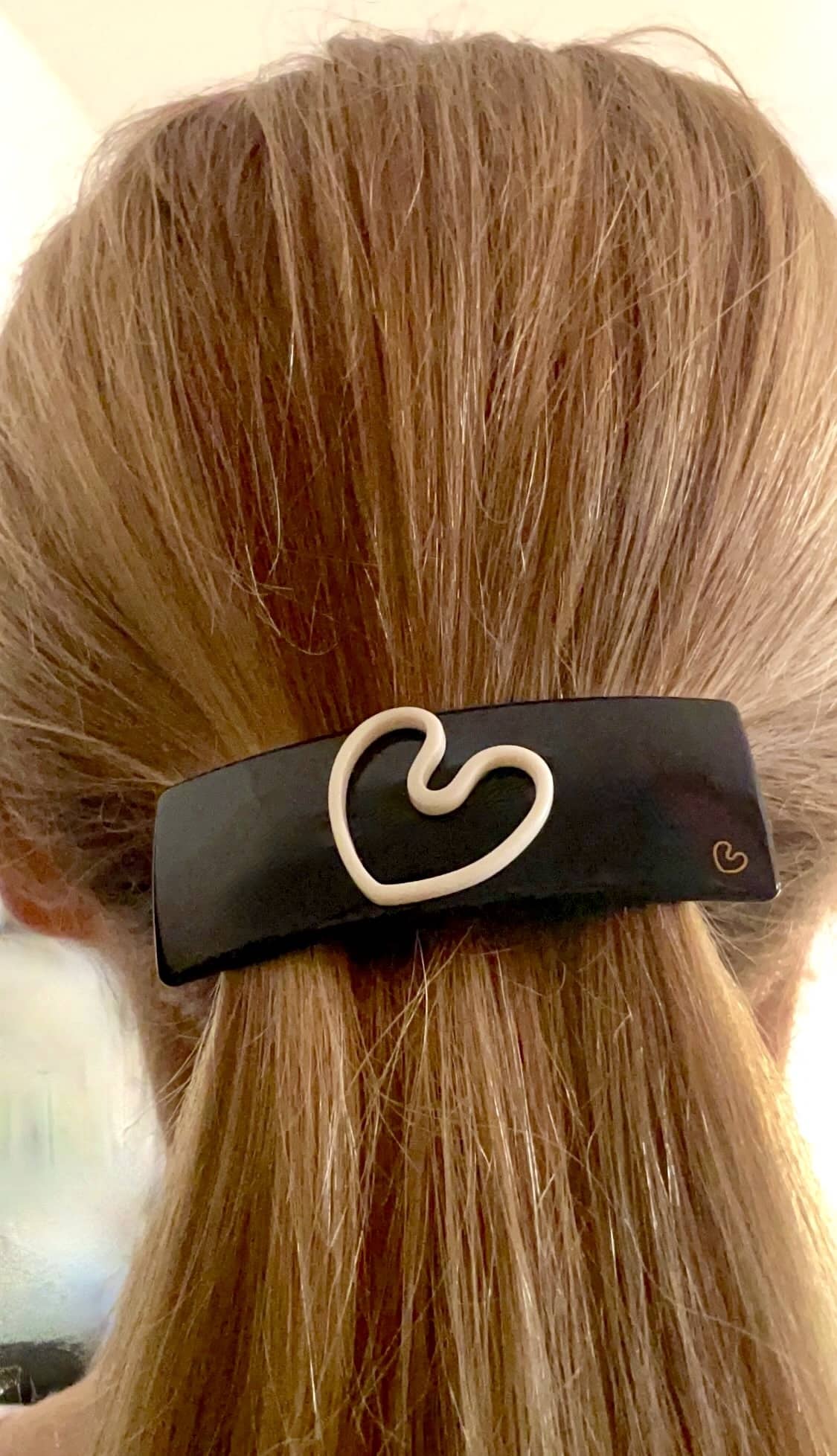 Barrette Coeur Black&White