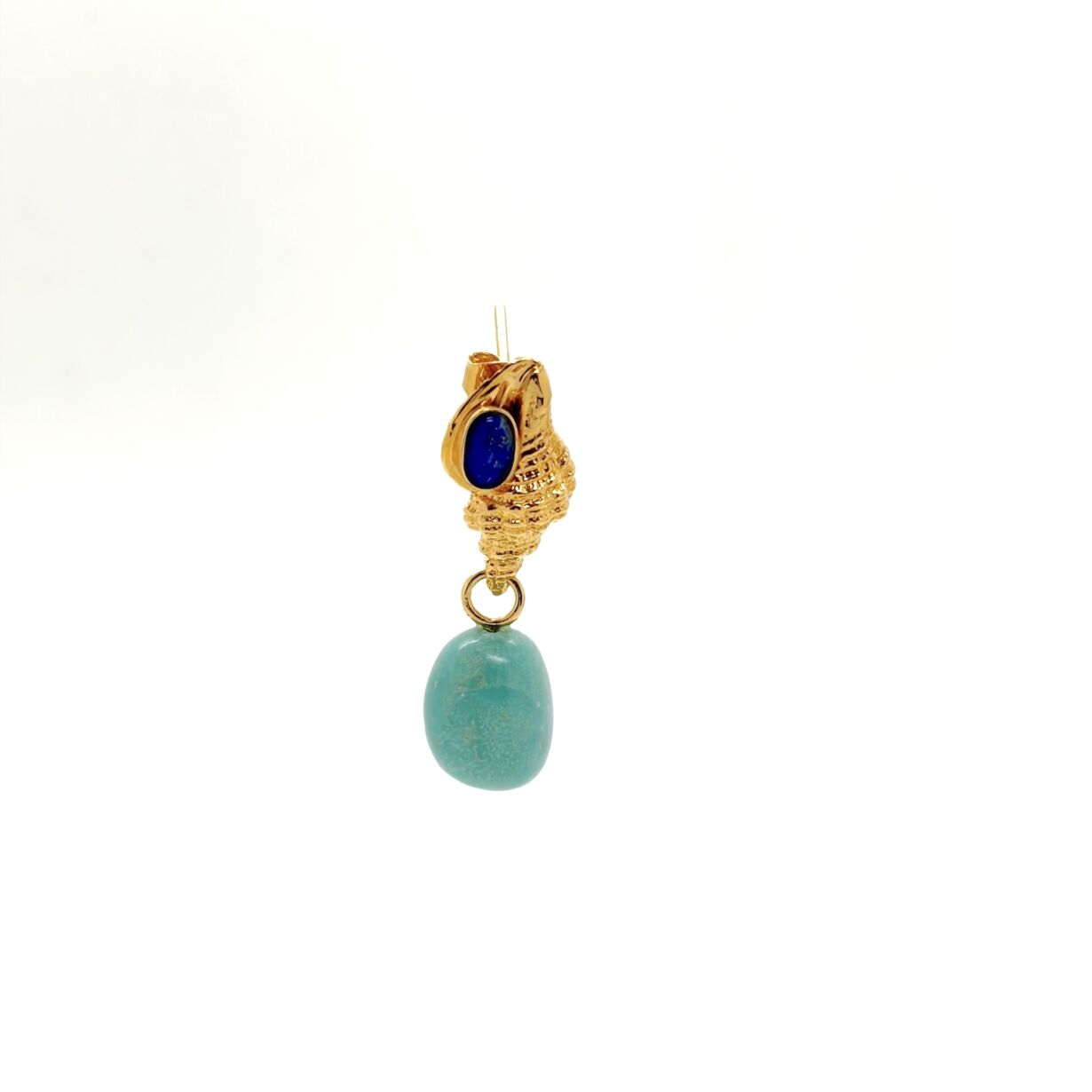 Boucle d'oreille Coqui-Coqui Turquoise . Lapis Lazuli