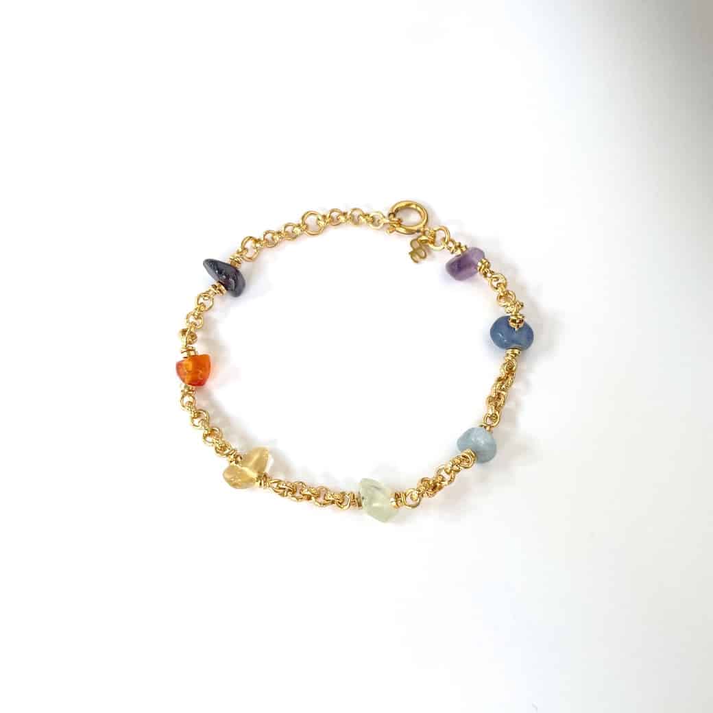 Bracelet 7 Chakras Gold