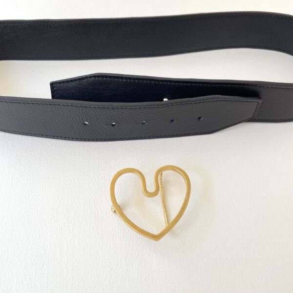 Ceinture Coeur Cuir