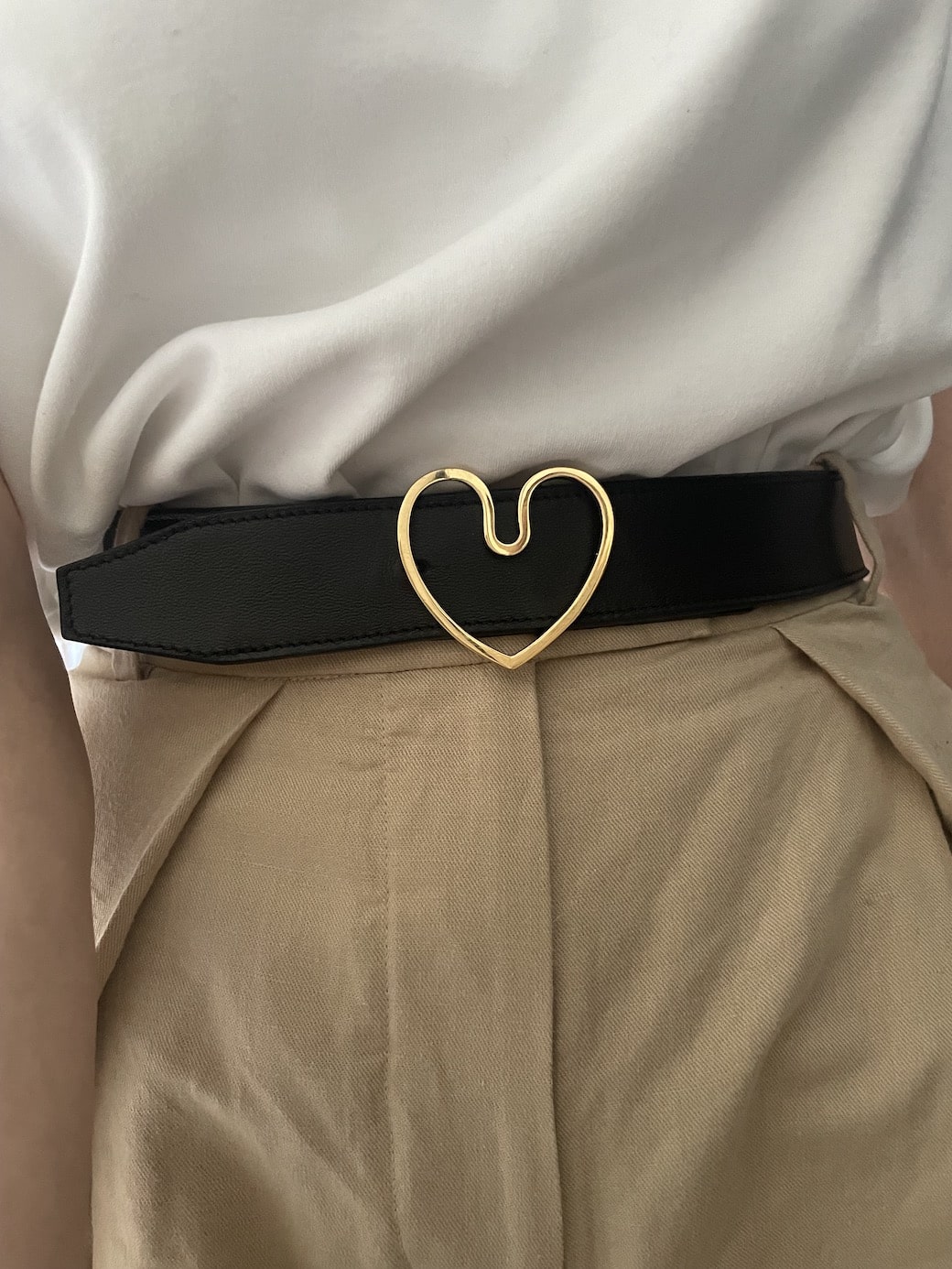 Ceinture Coeur Cuir