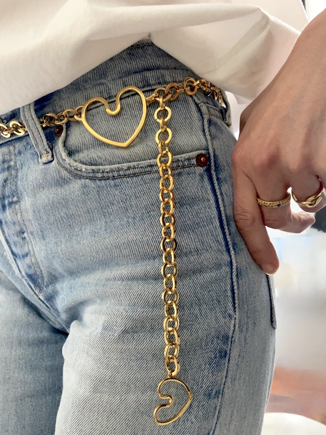 Ceinture chaine Coeur Amoureux