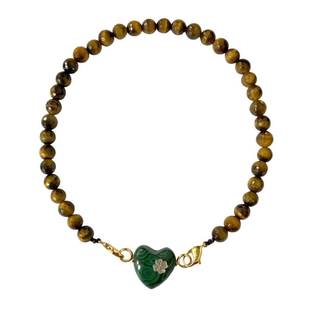 Necklace Heart Malachite