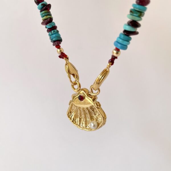 Collier Grenat Turquoise My Secret Shell