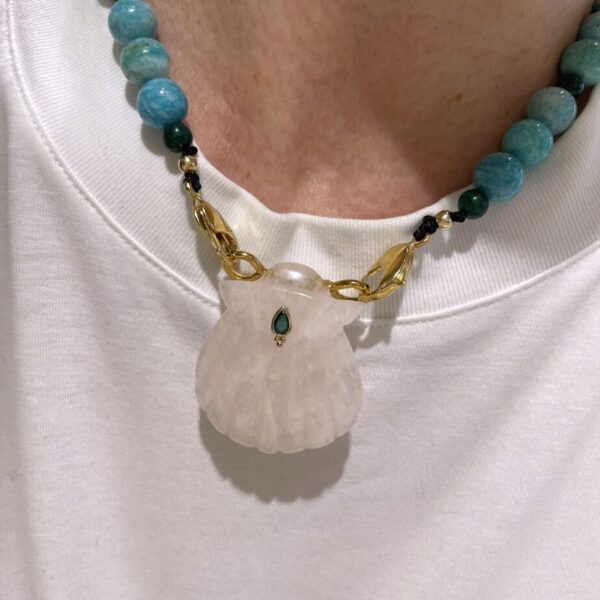 Collier Naya Amazonite Quartz Rose
