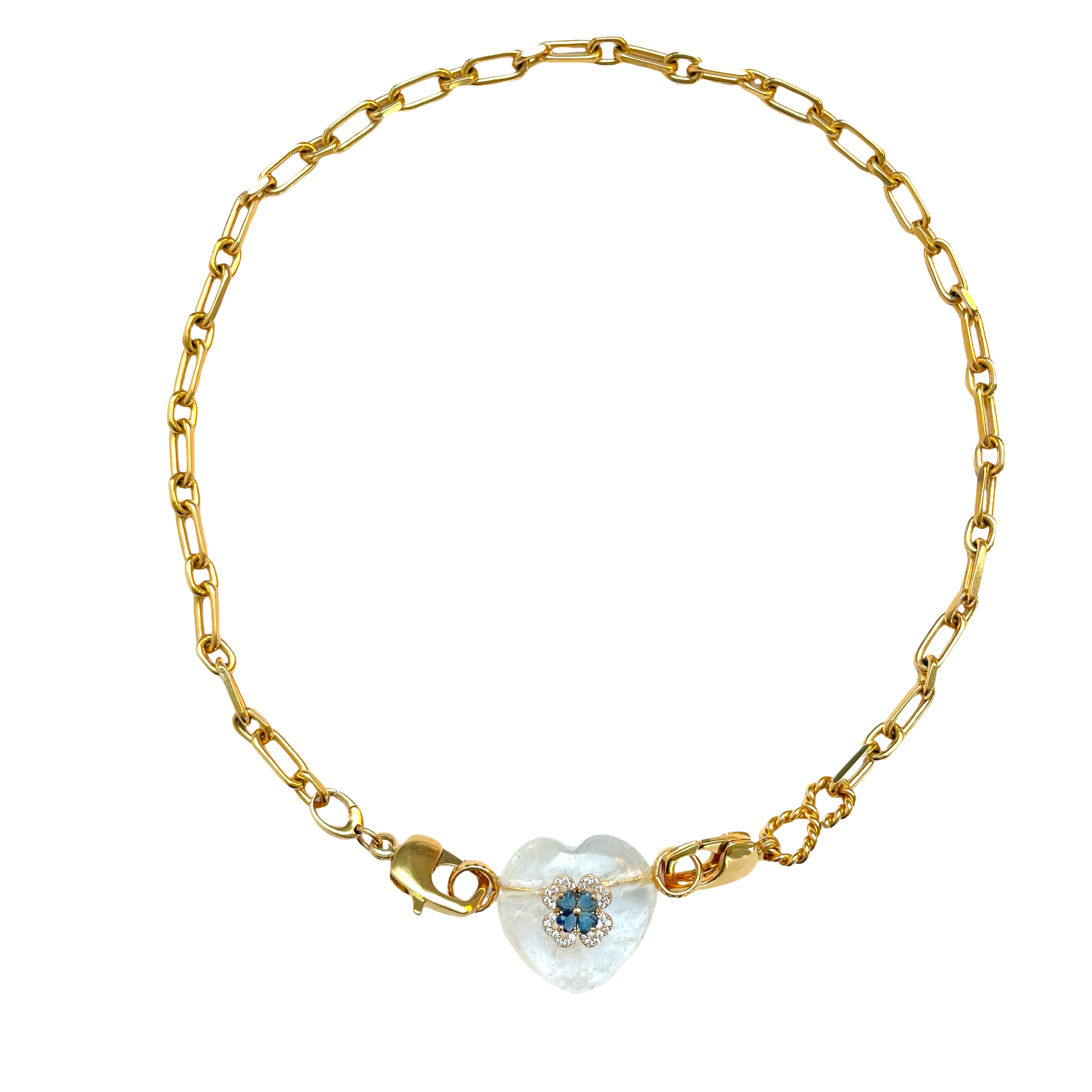 Collier chaine Coeur Crystal