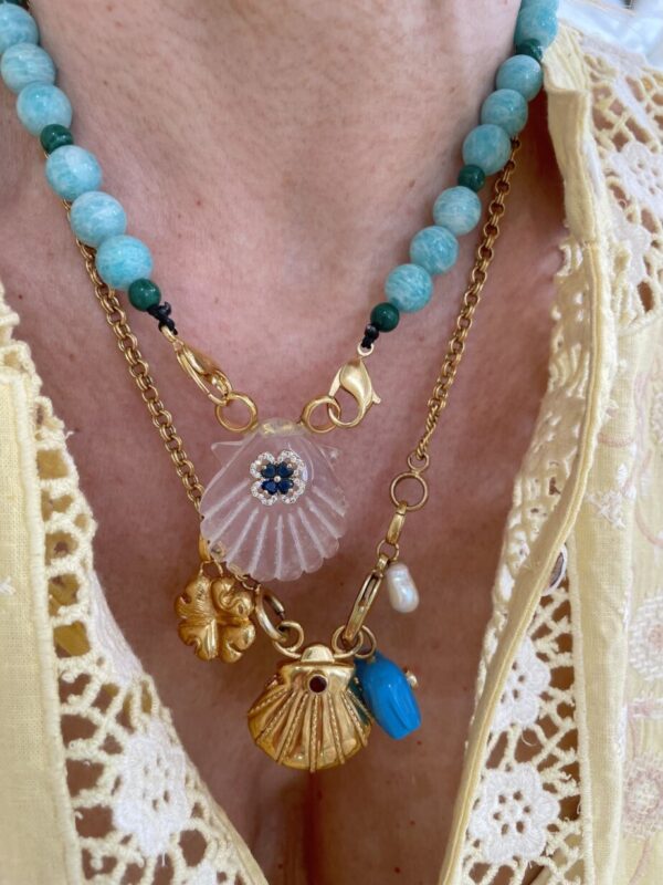 Necklace Minorque Crystal Amazonite