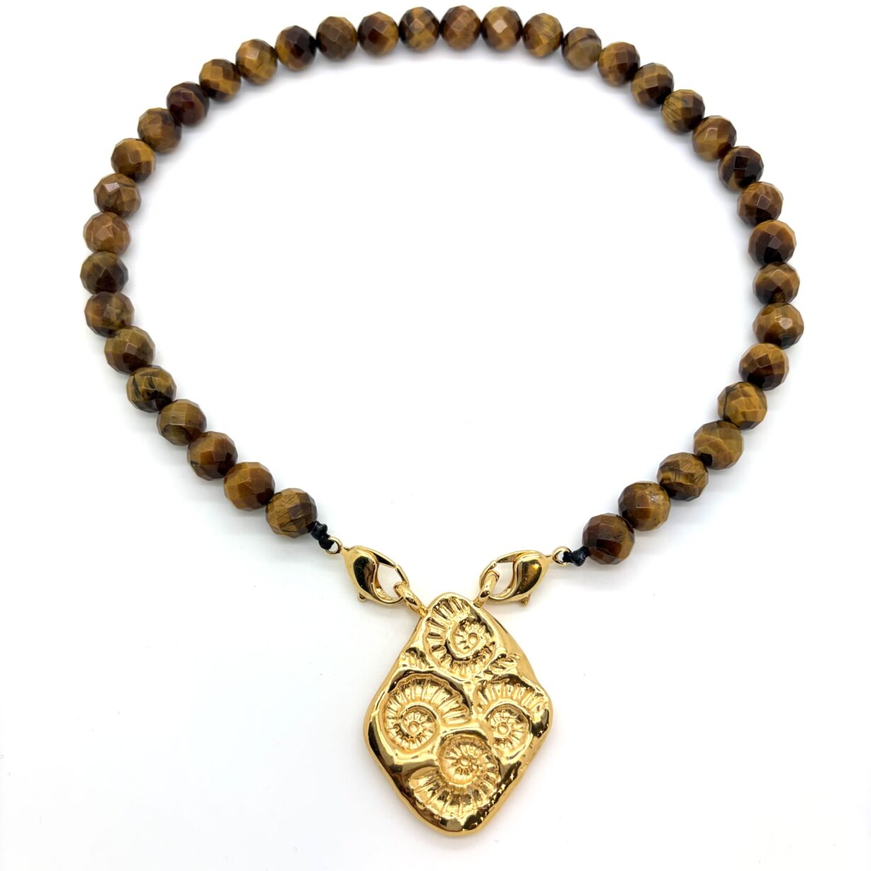Collier Calypso - Oeil de Tigre - Jaspe Rouge