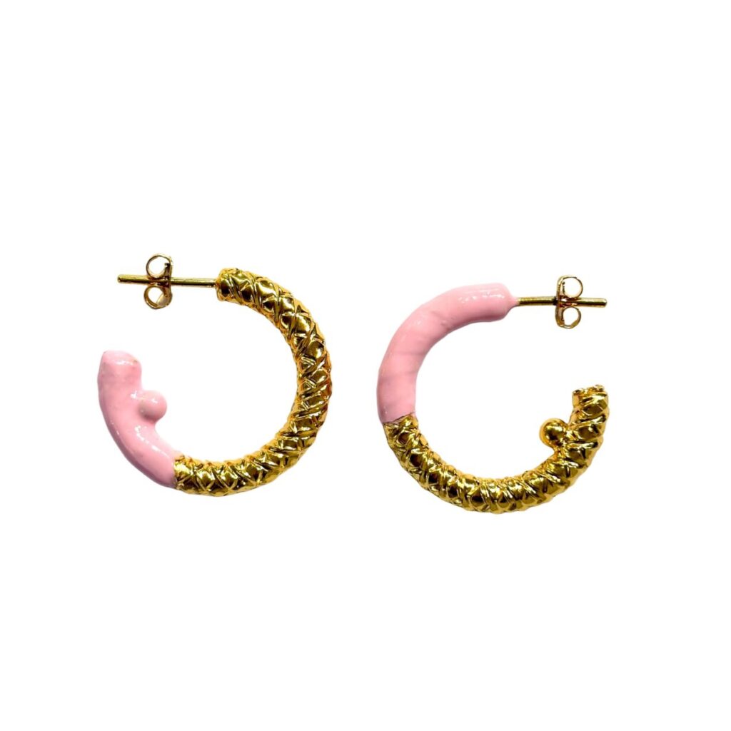 Hoop Earrings Pineapple Colors