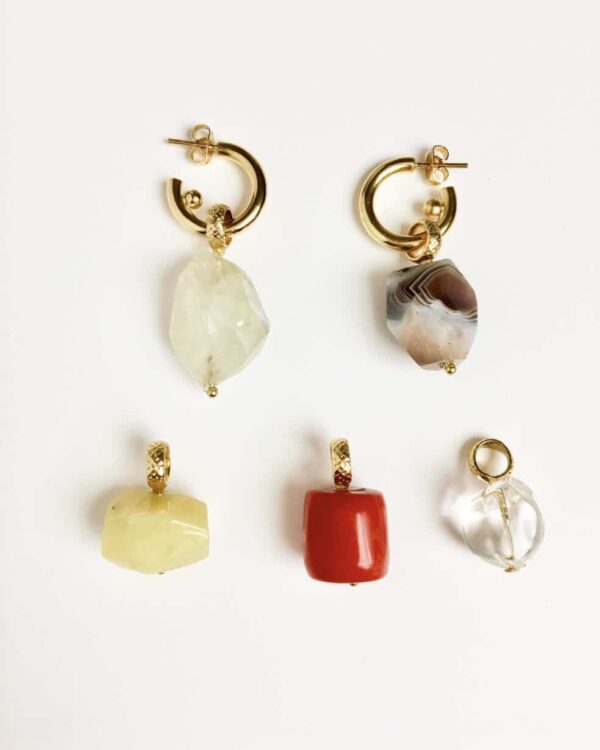 Mono Hoop Earring Anaïs . Pierced ear or Clip