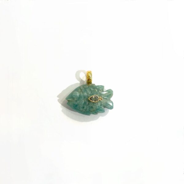Pendentifs Poissons - Cristal . Citrine . Lapis Lazuli...