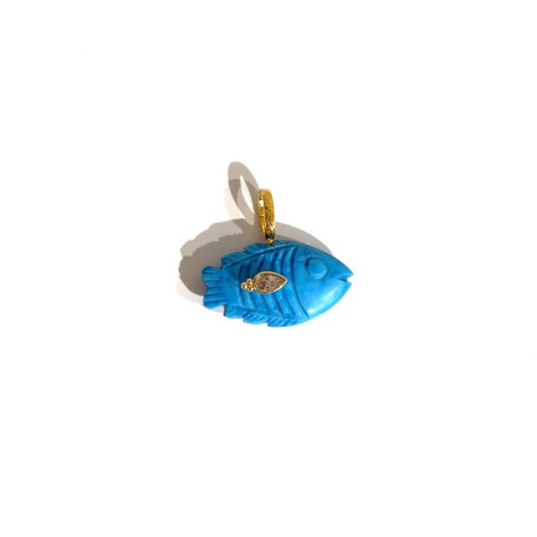 Pendentifs Poissons - Cristal . Citrine . Lapis Lazuli...