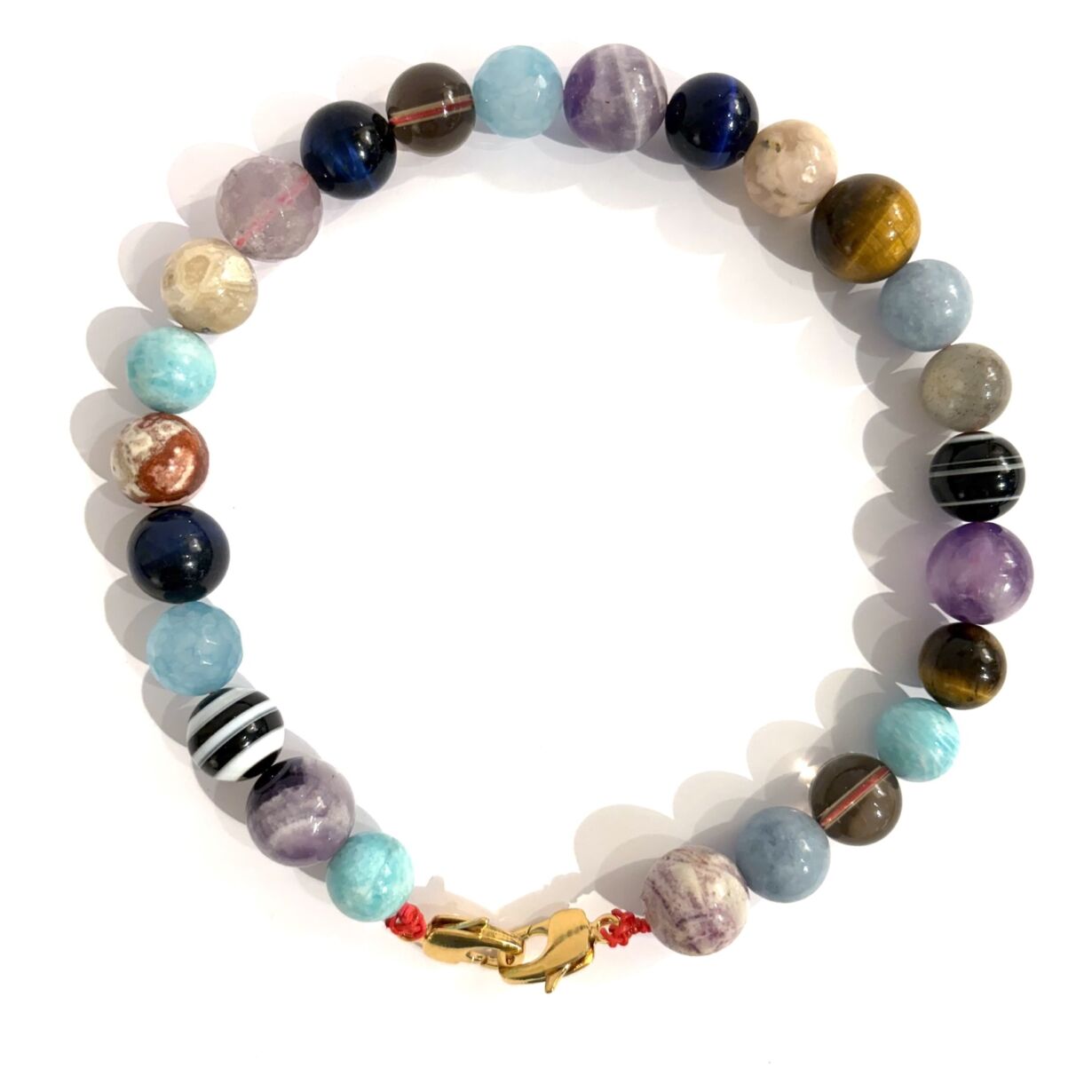 Collier Multi pierres rondes