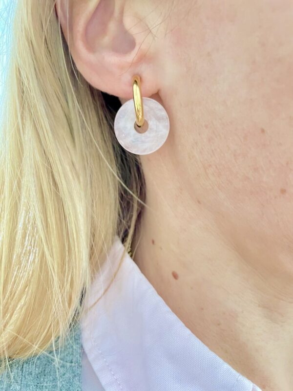 Mono Hoop Earring Anaïs . Pierced ear or Clip