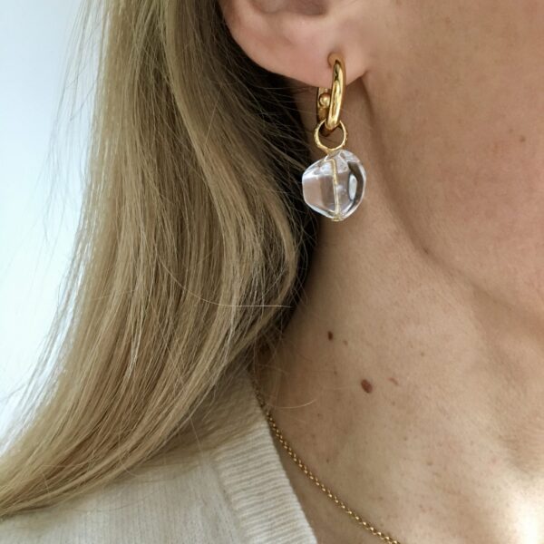 Mono Hoop Earring Anaïs . Pierced ear or Clip