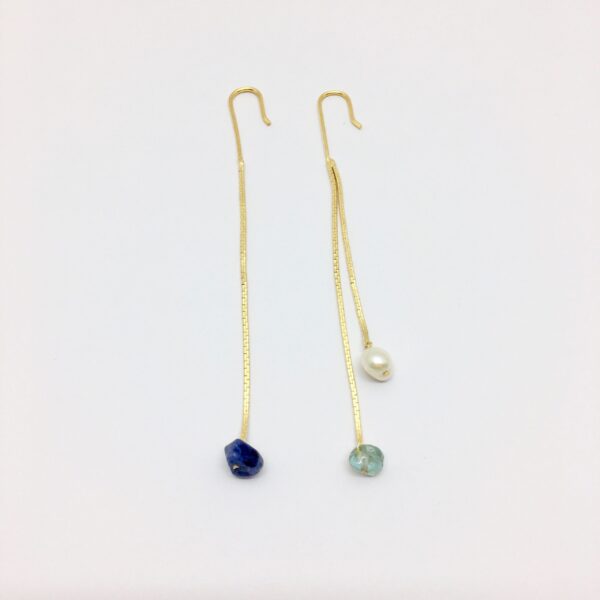 Boucles D'oreilles Longues Marine