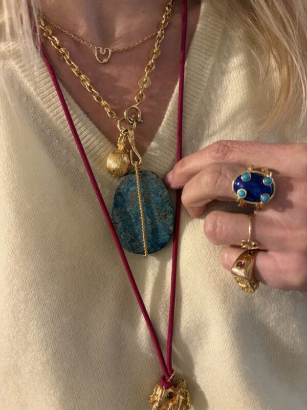 Large Pendentif Jaspe Ocean