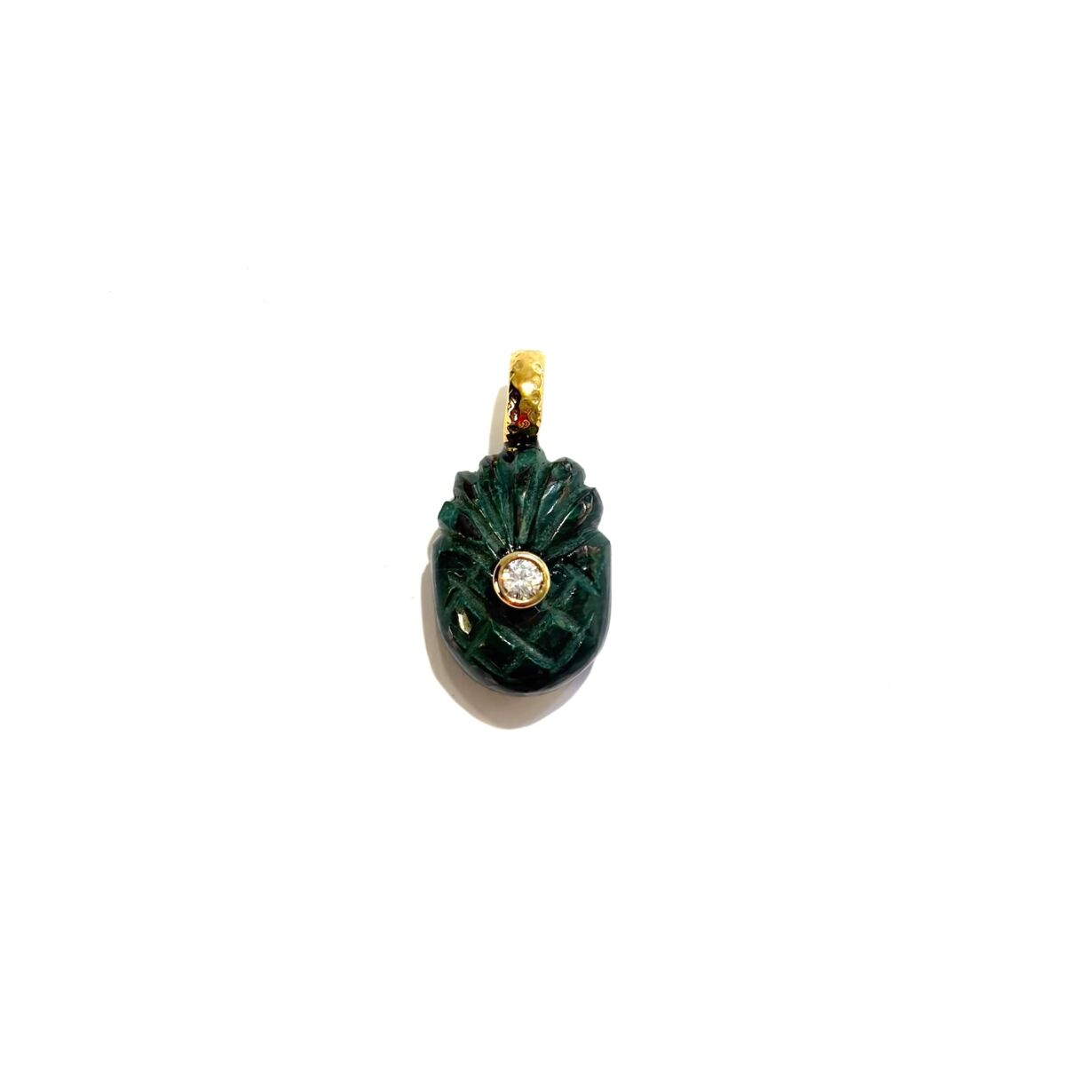 Pendentif Ananas Turquoise . Malachite