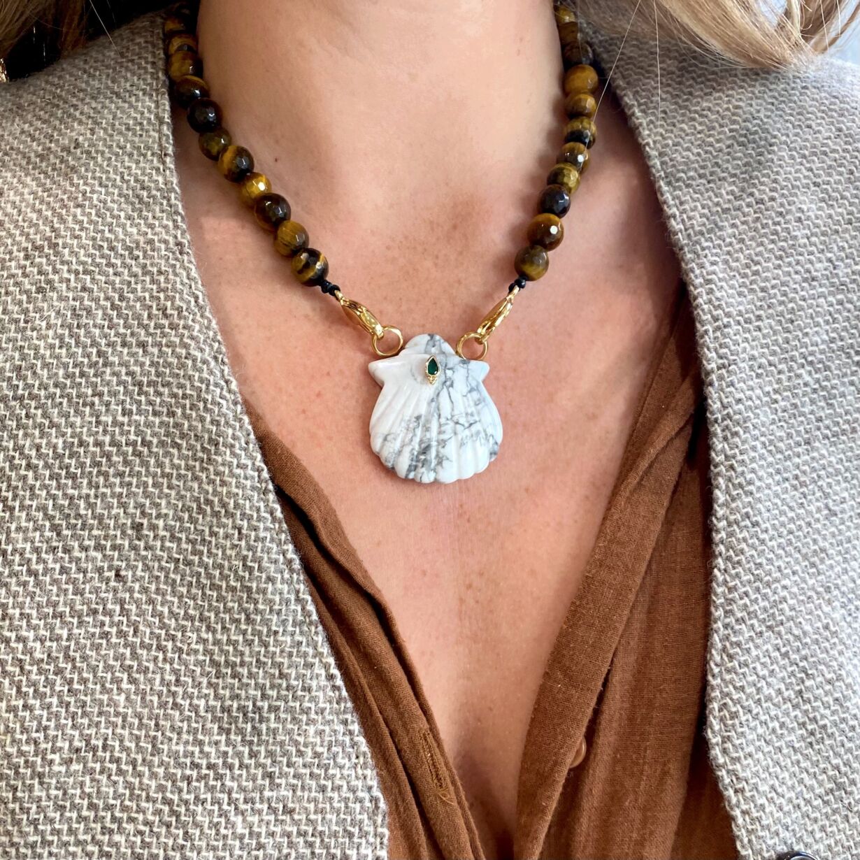 Collier Naya White Tiger