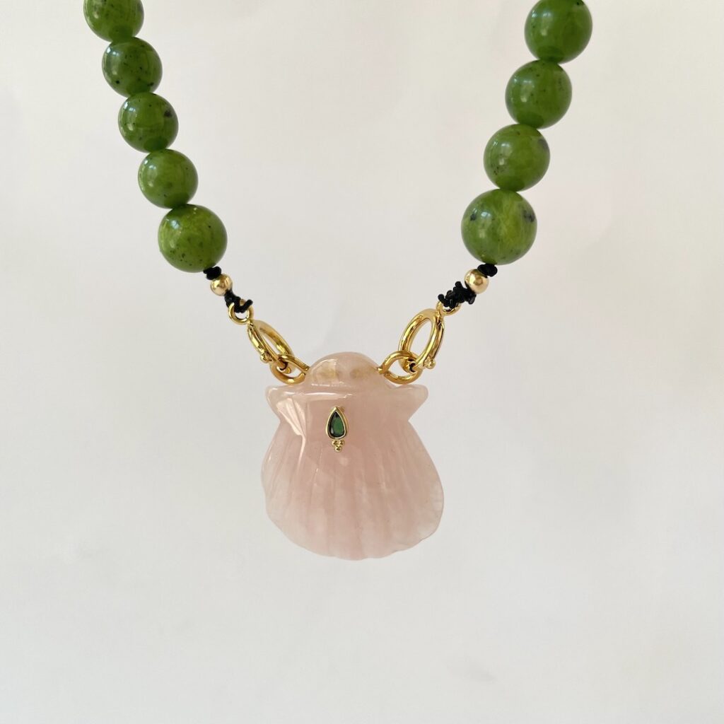 Collier Naya Jade & Quartz Rose