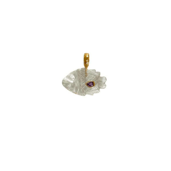 Pendentifs Poissons - Cristal . Citrine . Lapis Lazuli...