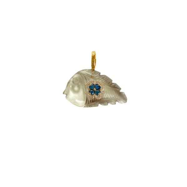 Pendentifs Poissons - Cristal . Citrine . Lapis Lazuli...