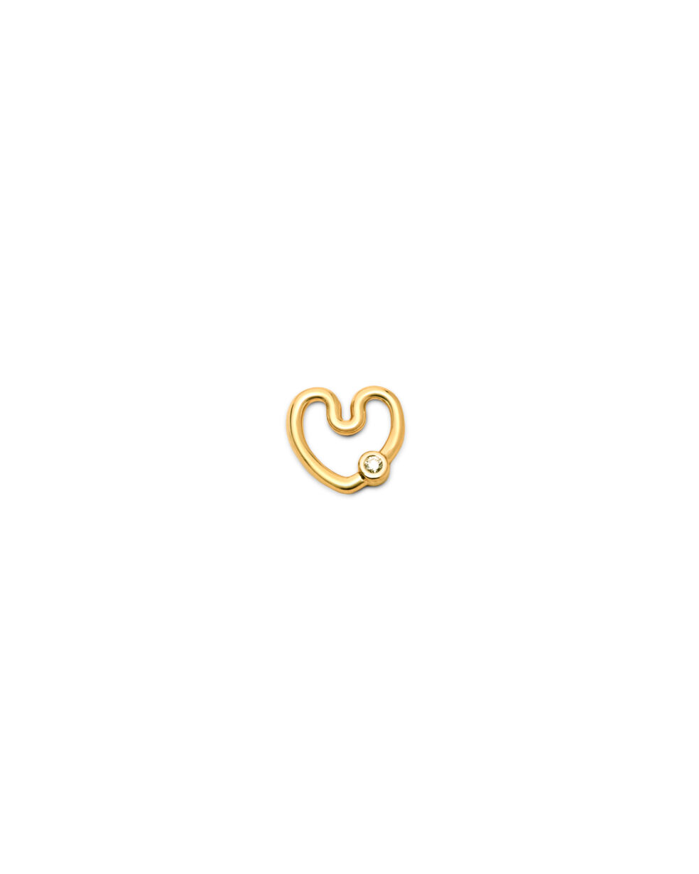 Pendentif Coeur Amour Serti Diamant