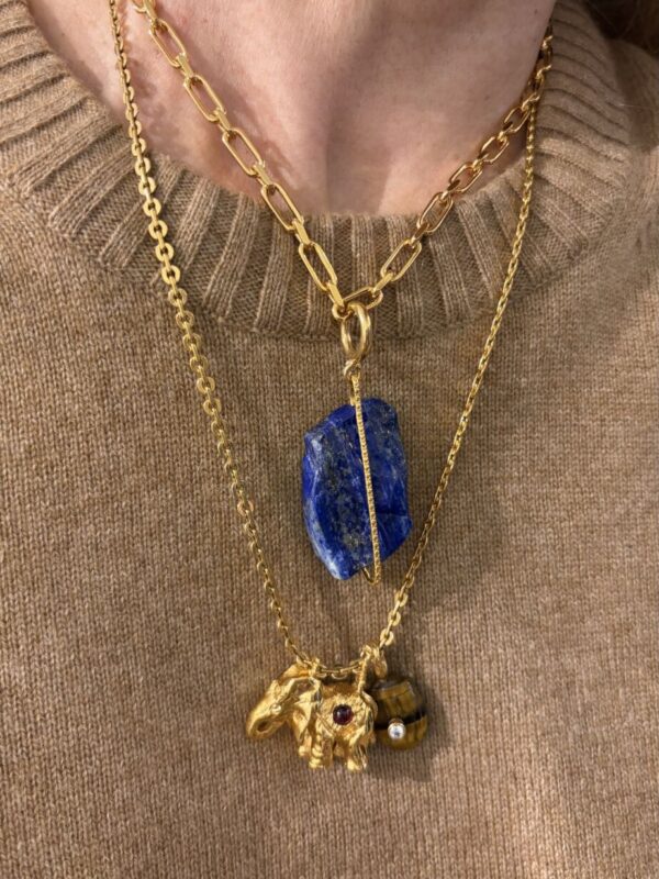 Lapis Lazuli Pendant . Unique Piece