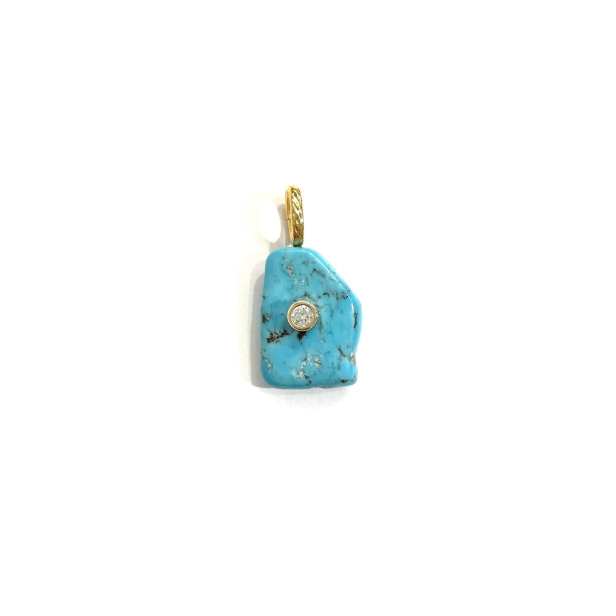 Pendentif Turquoise brute