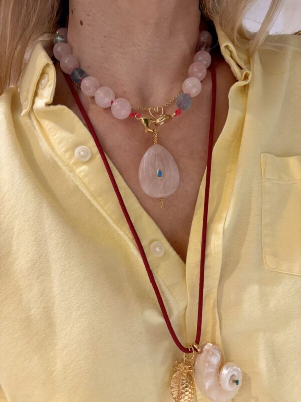 Collier Quartz Rose
