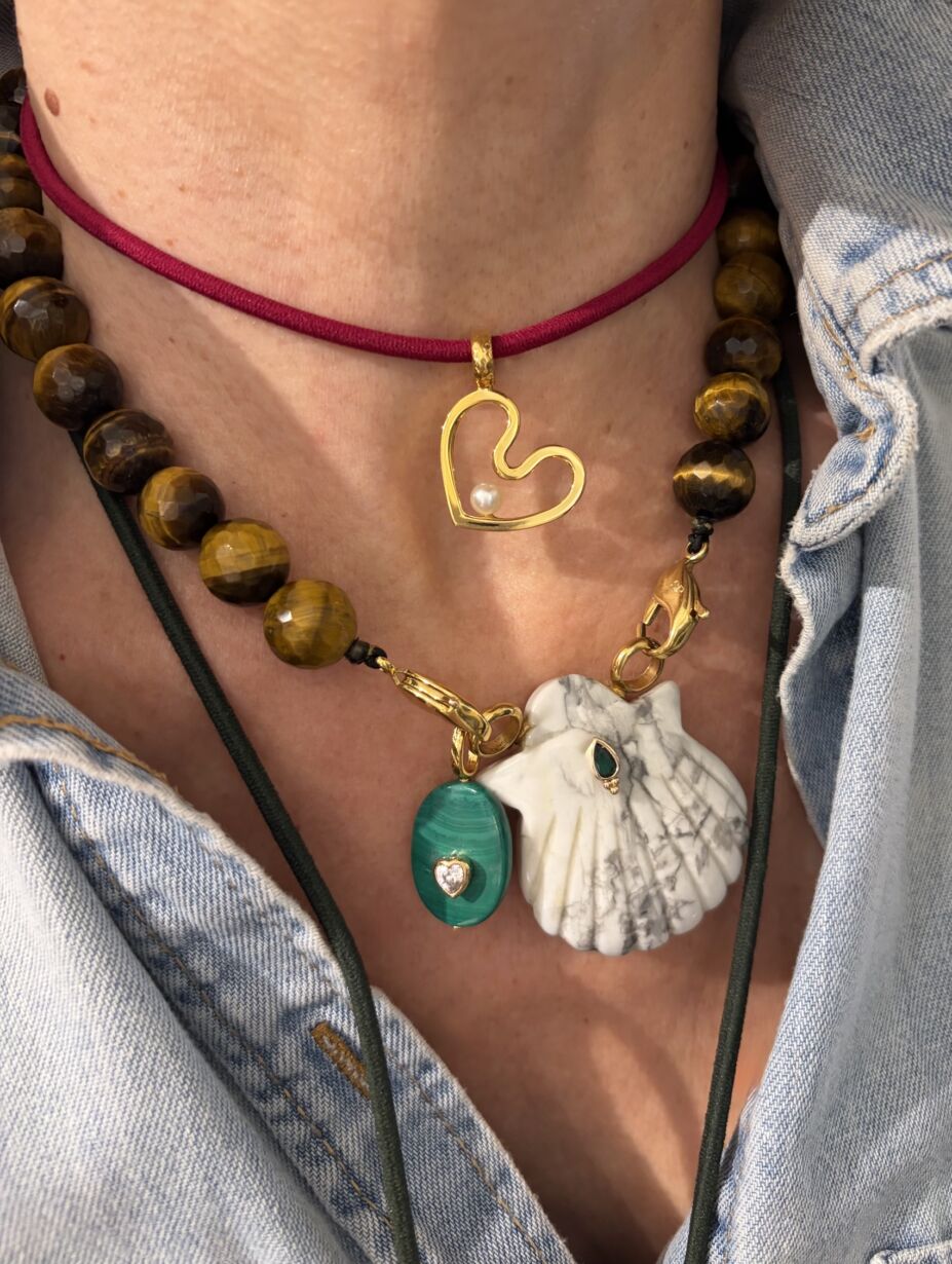 Pendentif Coeur Amoureux perle XS