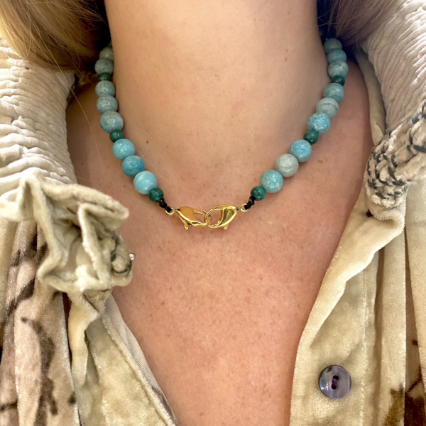 Collier Amazonite et Malachite