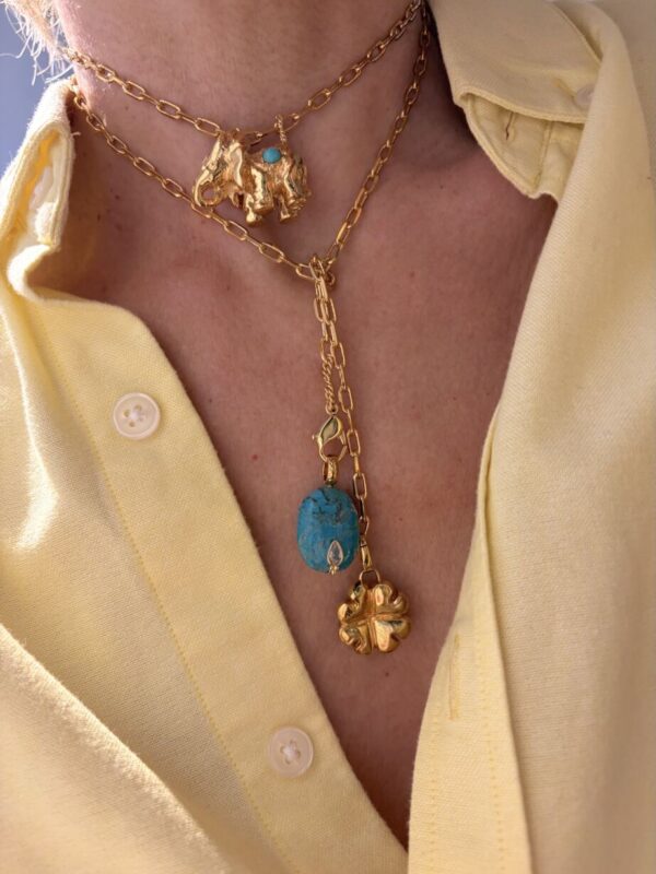 Pendentif My Lucky Love - Or . Argent