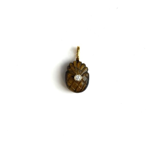 Pendentif Ananas Turquoise . Malachite