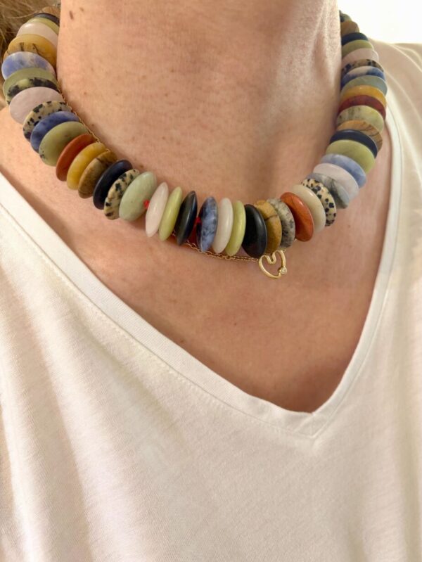Large Collier Multi pierres