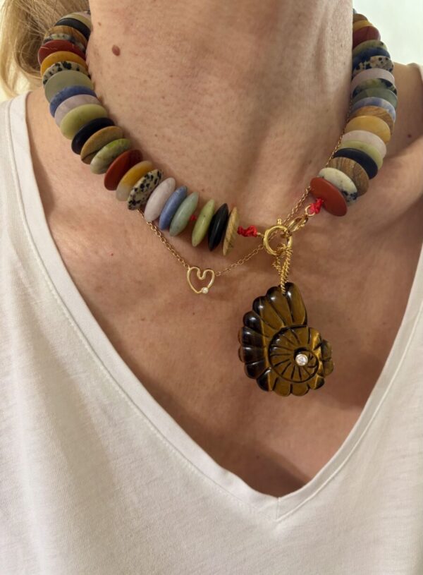 Large Collier Multi pierres