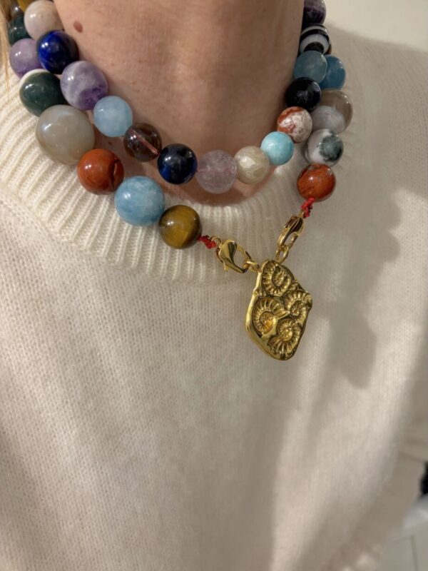 Collier Multi pierres rondes