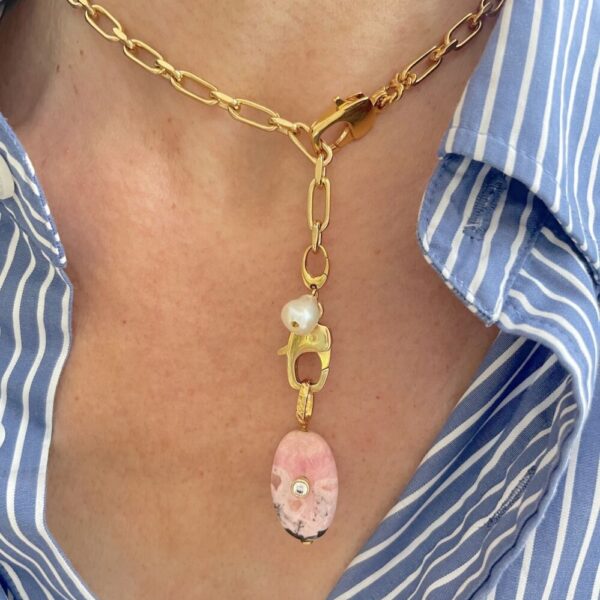 Clasp square Freshwater pearl