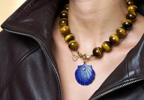 Collier de pierres oeil de tigre