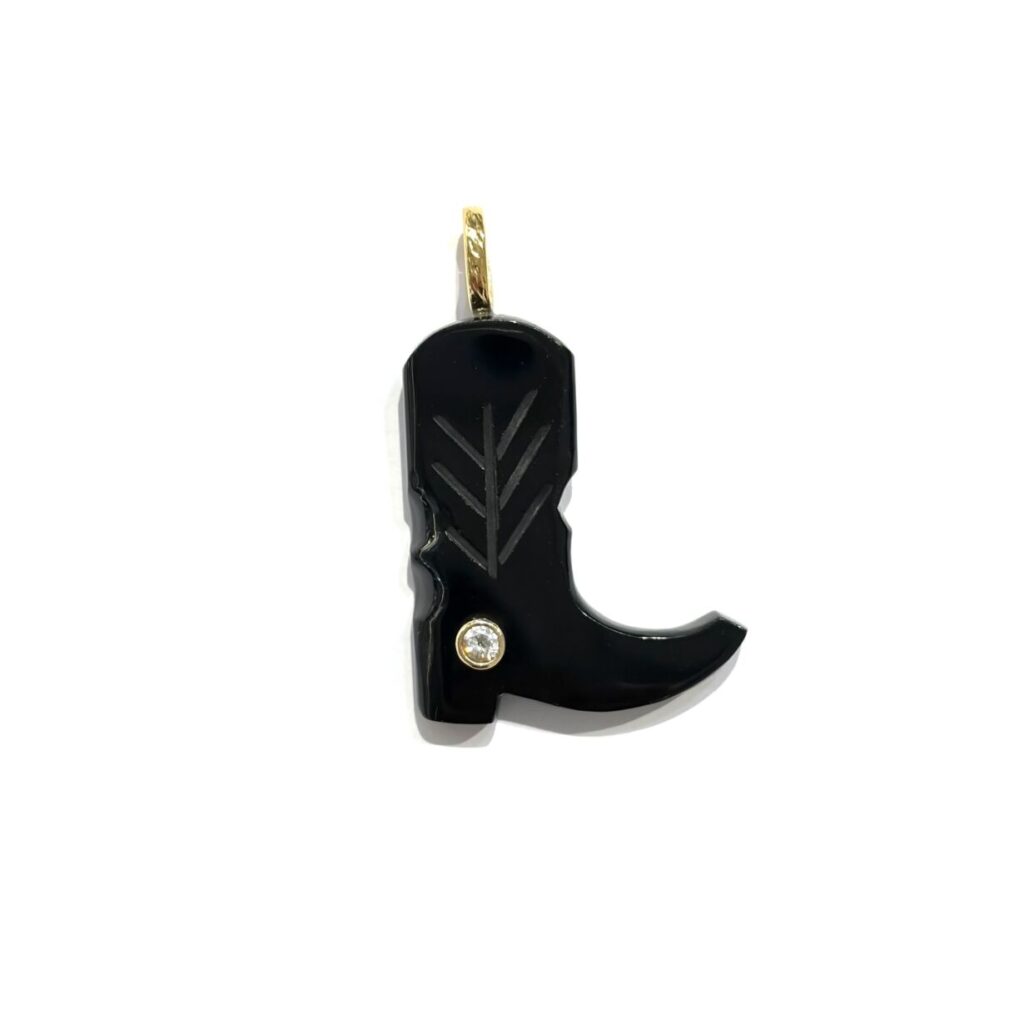 Pendant Cowboy Boot Onyx